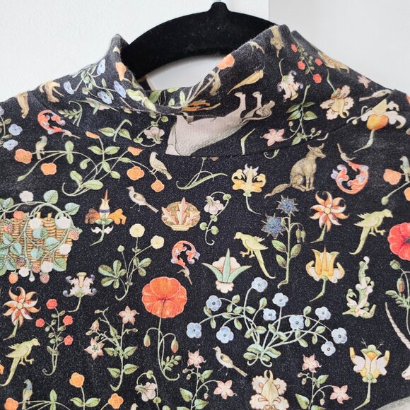 Samantha Pleet Turtle Unicorn Tapestry Bodysuit Black - Picture 3 of 7